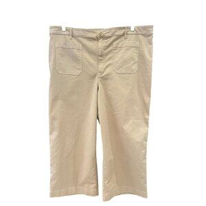 Lauren Ralph Lauren Black Label Beige Capri Wide Leg Pants 18W